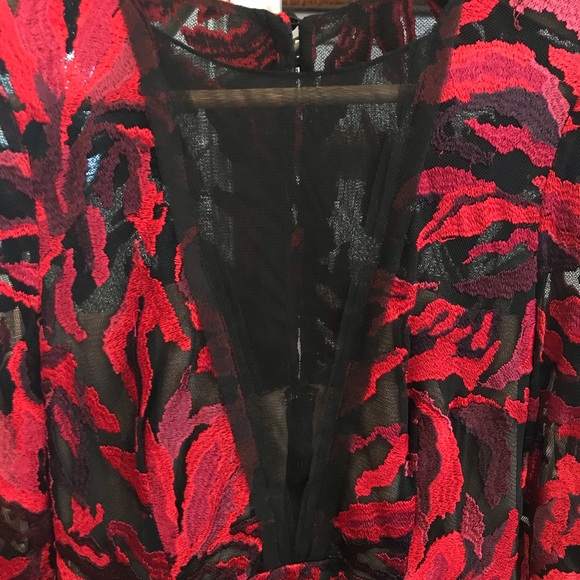 BCBG Yasmyn Embroidered Long Sleeve Dress - Picture 10 of 14